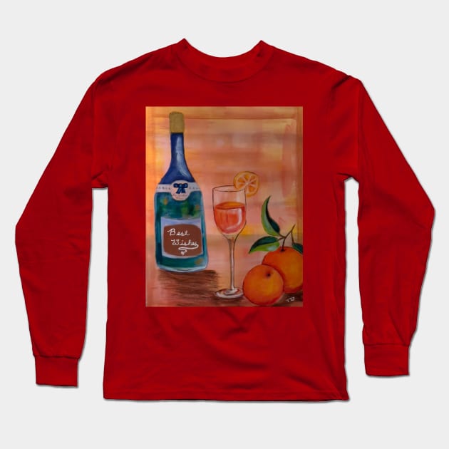 Mimosa Celebration Long Sleeve T-Shirt by WensINK